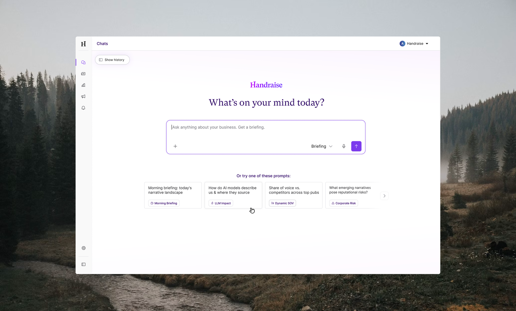 Herald in Handraise — ask anything about your business and get a briefing